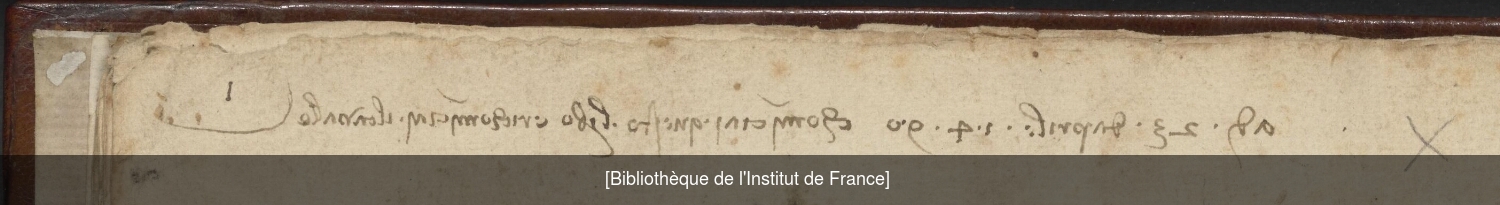 Ms 2174 (manuscrit C) : inscription datée de Vinci.